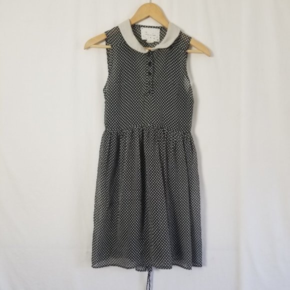 Anthro Coincidence & chance polka dot sleeveless open back dress size XS (159) - Picture 4 of 7